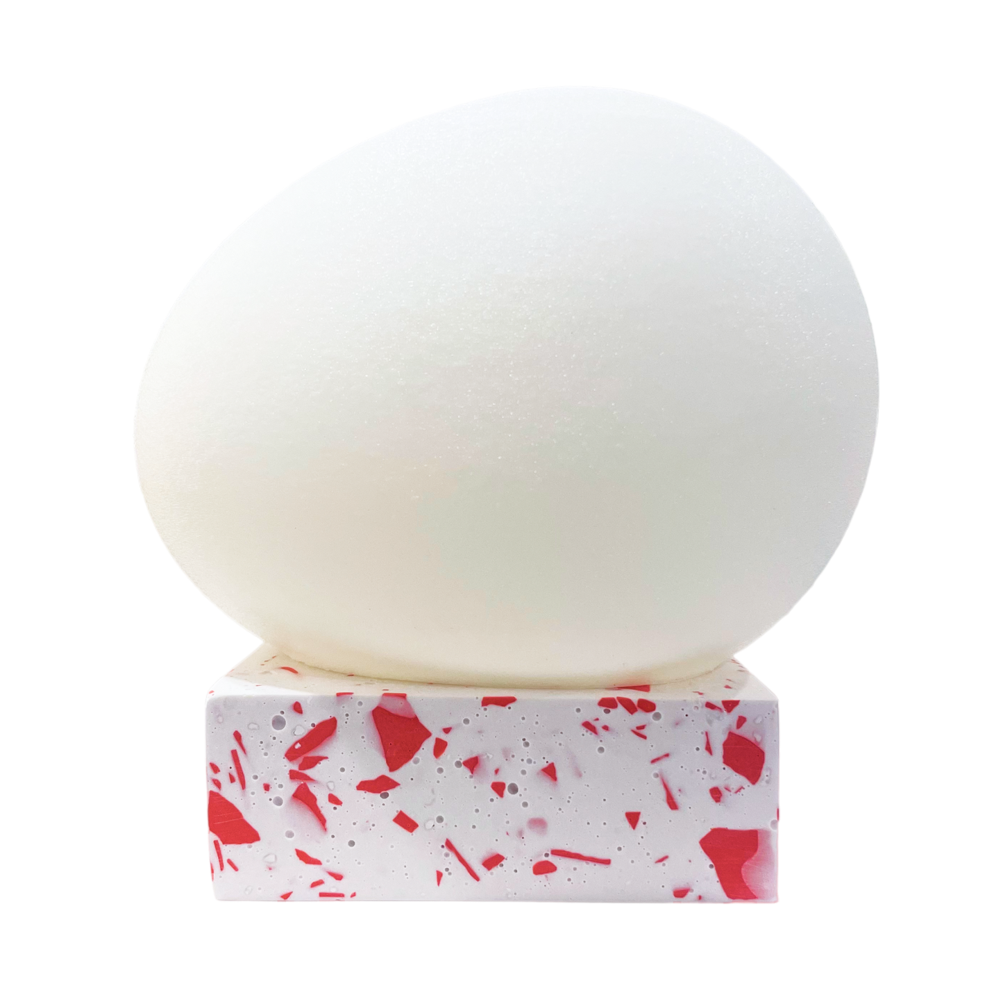 Scarlet Red Terrazzo Egg