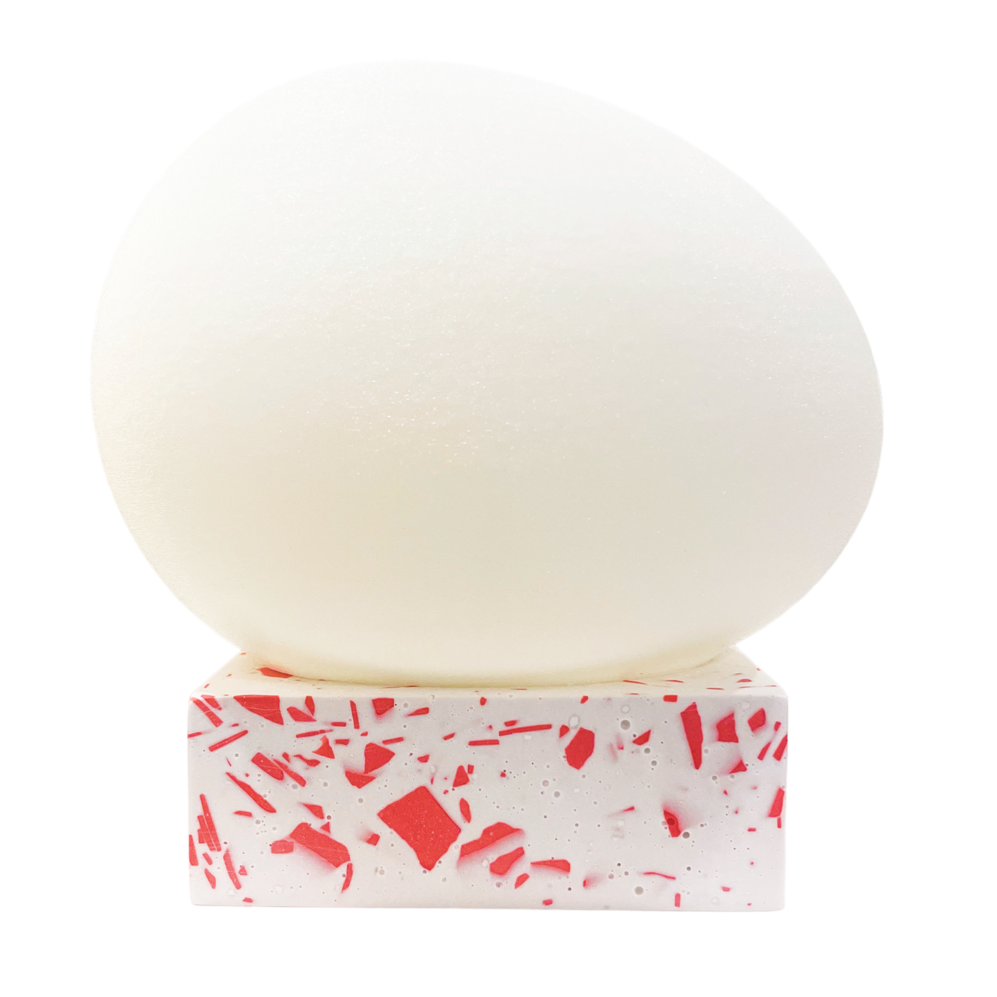 Scarlet Red Terrazzo Egg